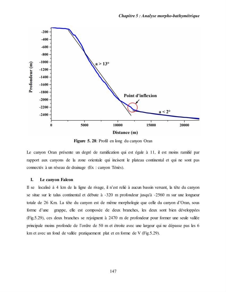 Evaluation géomorphologique de la marge continentale Ouest Algérienne (Oran - Ténés )