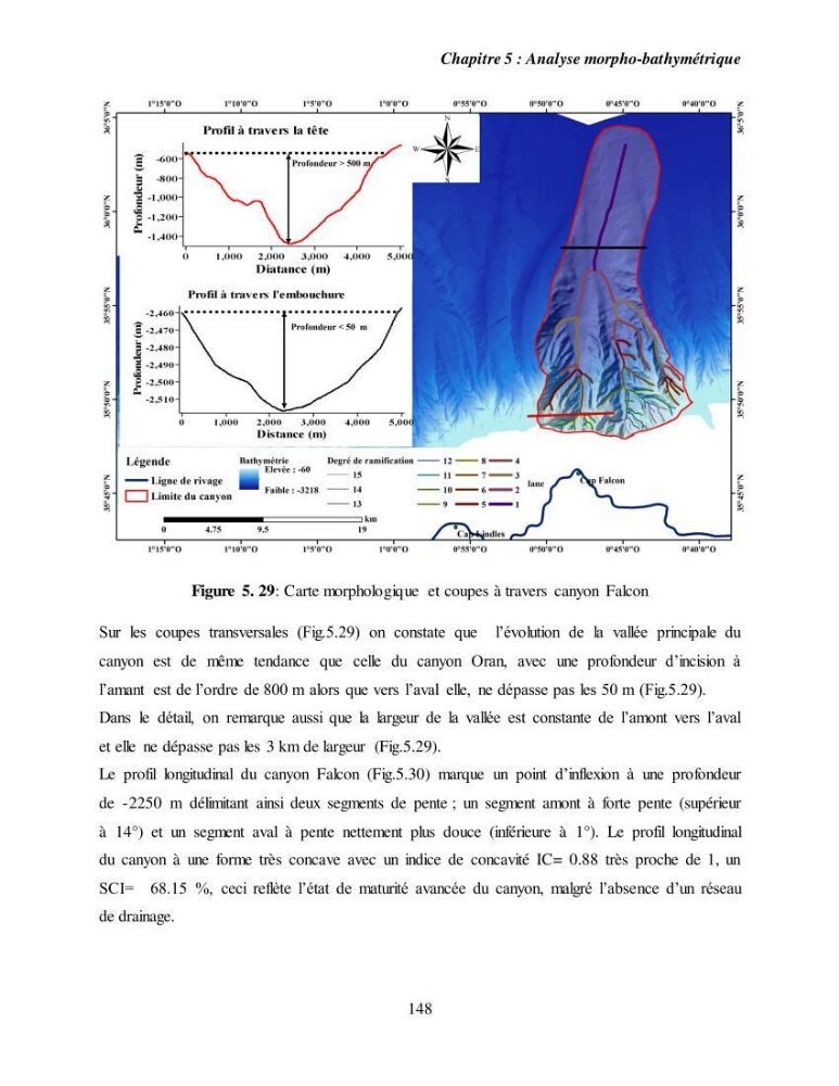 Evaluation géomorphologique de la marge continentale Ouest Algérienne (Oran - Ténés )