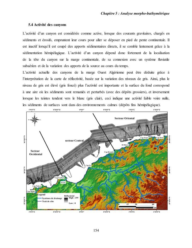 Evaluation géomorphologique de la marge continentale Ouest Algérienne (Oran - Ténés )