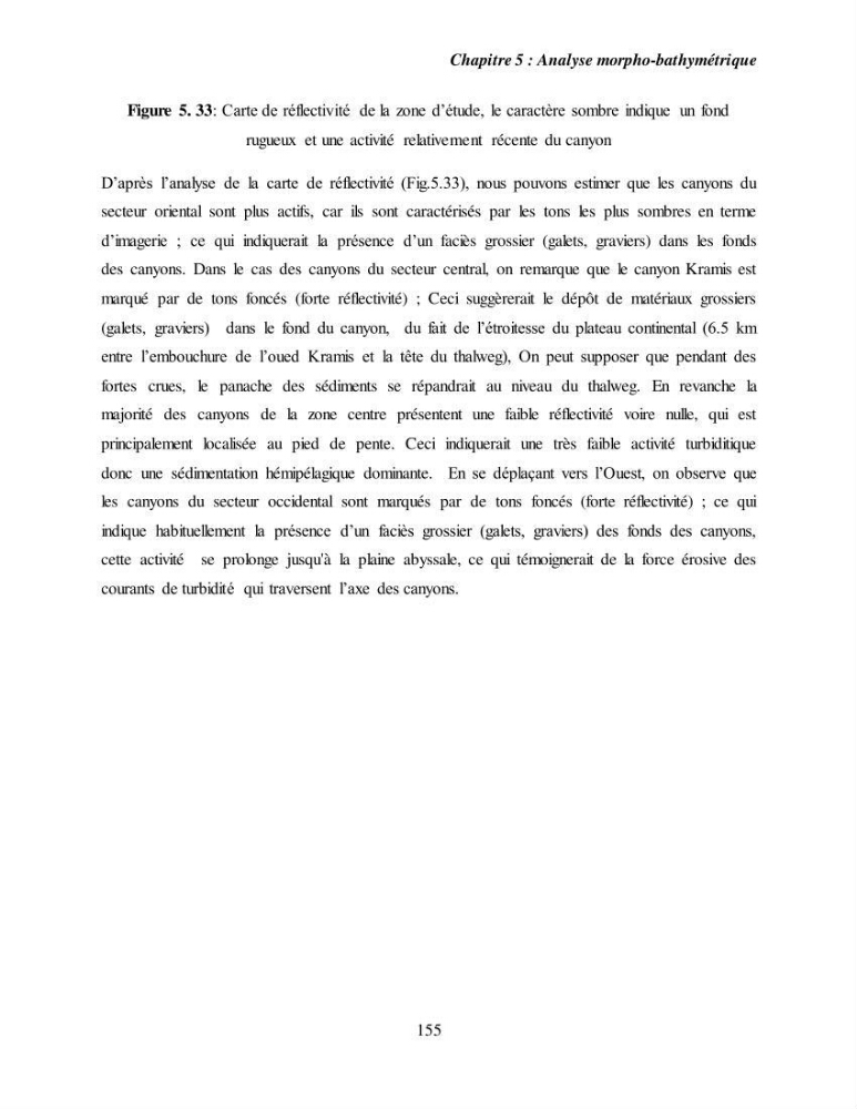 Evaluation géomorphologique de la marge continentale Ouest Algérienne (Oran - Ténés )