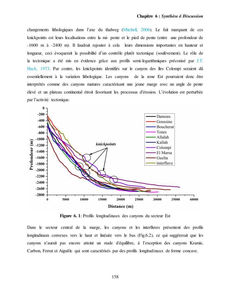 Evaluation géomorphologique de la marge continentale Ouest Algérienne (Oran - Ténés )