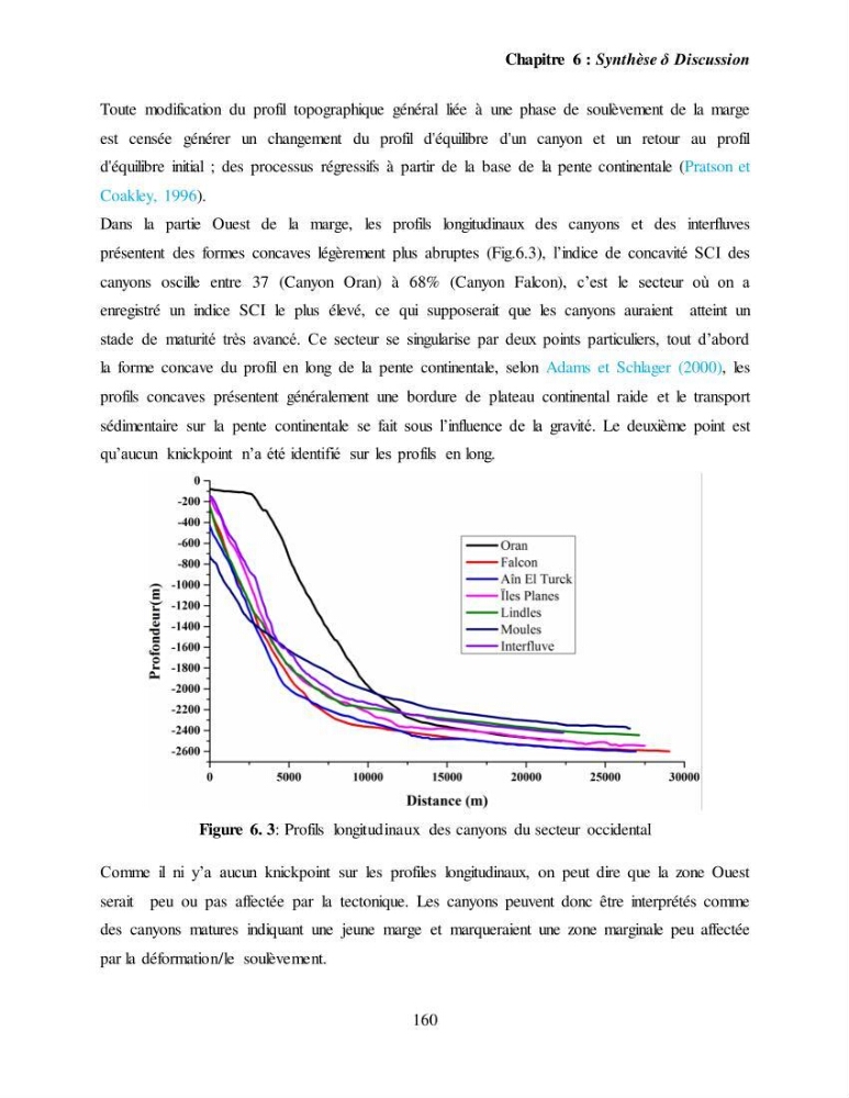 Evaluation géomorphologique de la marge continentale Ouest Algérienne (Oran - Ténés )