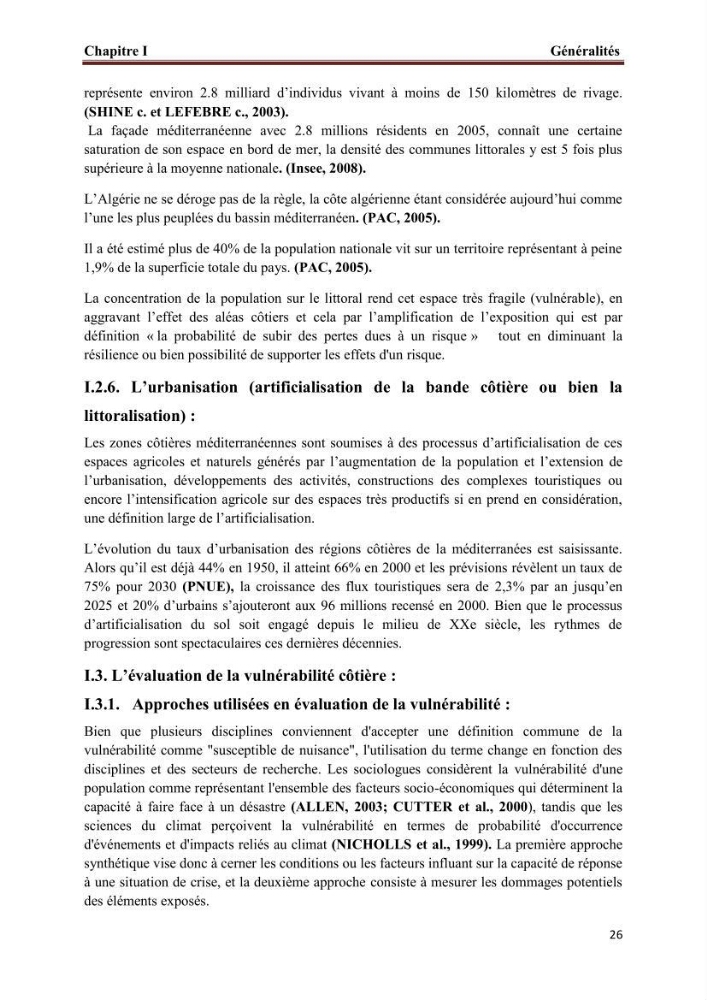 Apport de la variable socio-économique sur l\'évaluation de la vullnérabilité côtière