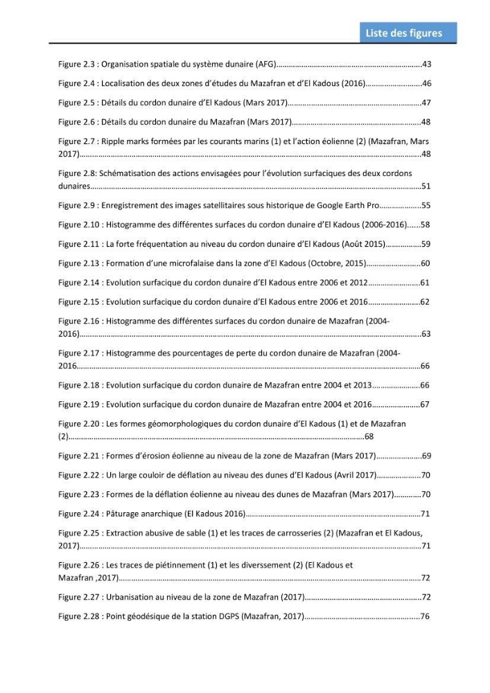 Etude des écosystèmes dunaires algérois : études comparative entre les deux ensembles dunaires du Mazafran et d\'EL Kadous