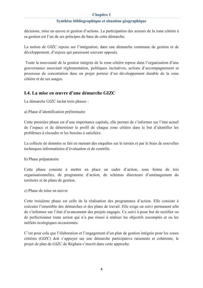 Enquête - diagnostic sur les enjeux GIZC autour du lac de Réghaia