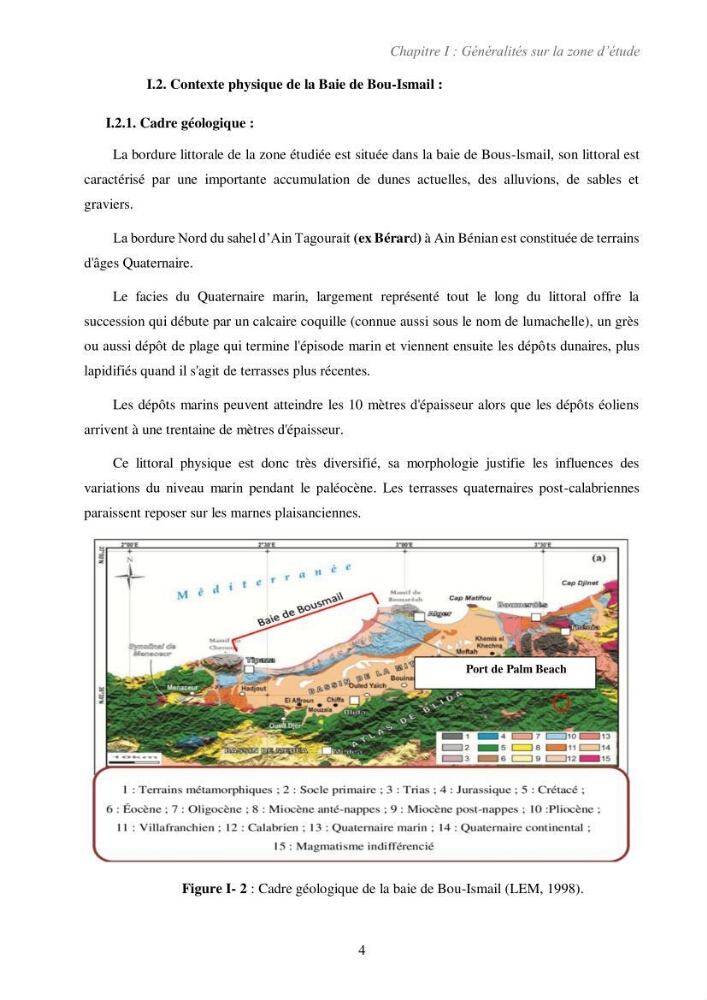 Etude de la vulnérabilité de la région de Bou-Ismail: recours à la modélisation pour l\'étude de la submersion marine