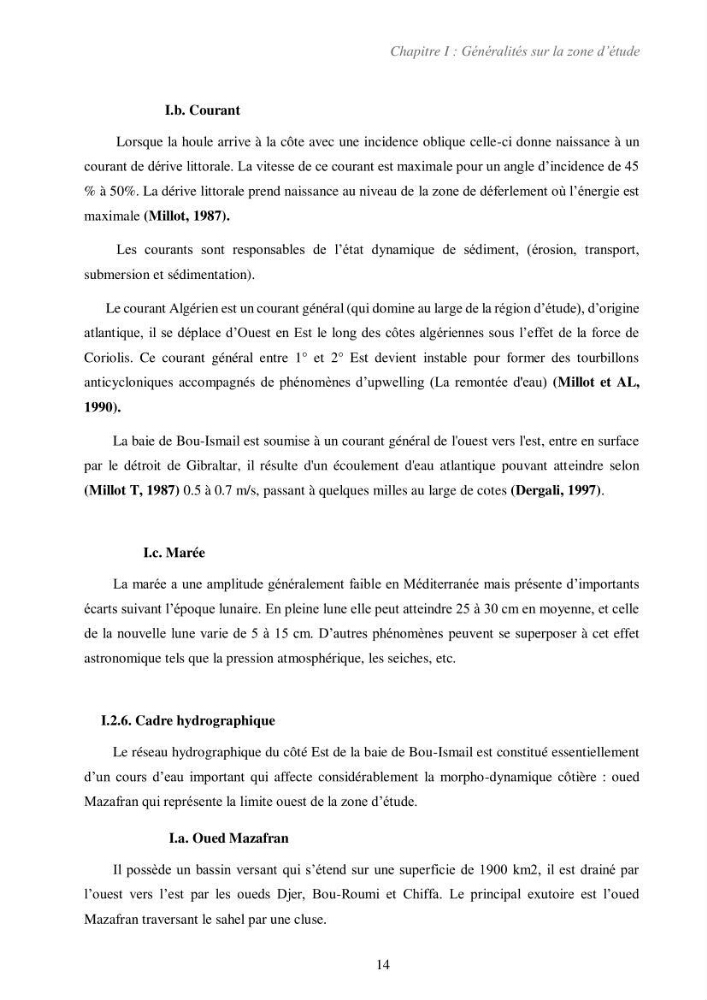 Etude de la vulnérabilité de la région de Bou-Ismail: recours à la modélisation pour l\'étude de la submersion marine