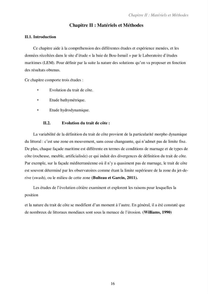 Etude de la vulnérabilité de la région de Bou-Ismail: recours à la modélisation pour l\'étude de la submersion marine