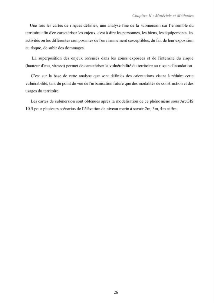 Etude de la vulnérabilité de la région de Bou-Ismail: recours à la modélisation pour l\'étude de la submersion marine