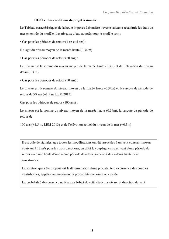 Etude de la vulnérabilité de la région de Bou-Ismail: recours à la modélisation pour l\'étude de la submersion marine