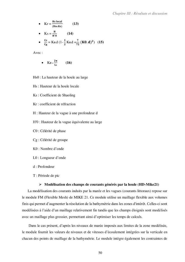 Etude de la vulnérabilité de la région de Bou-Ismail: recours à la modélisation pour l\'étude de la submersion marine
