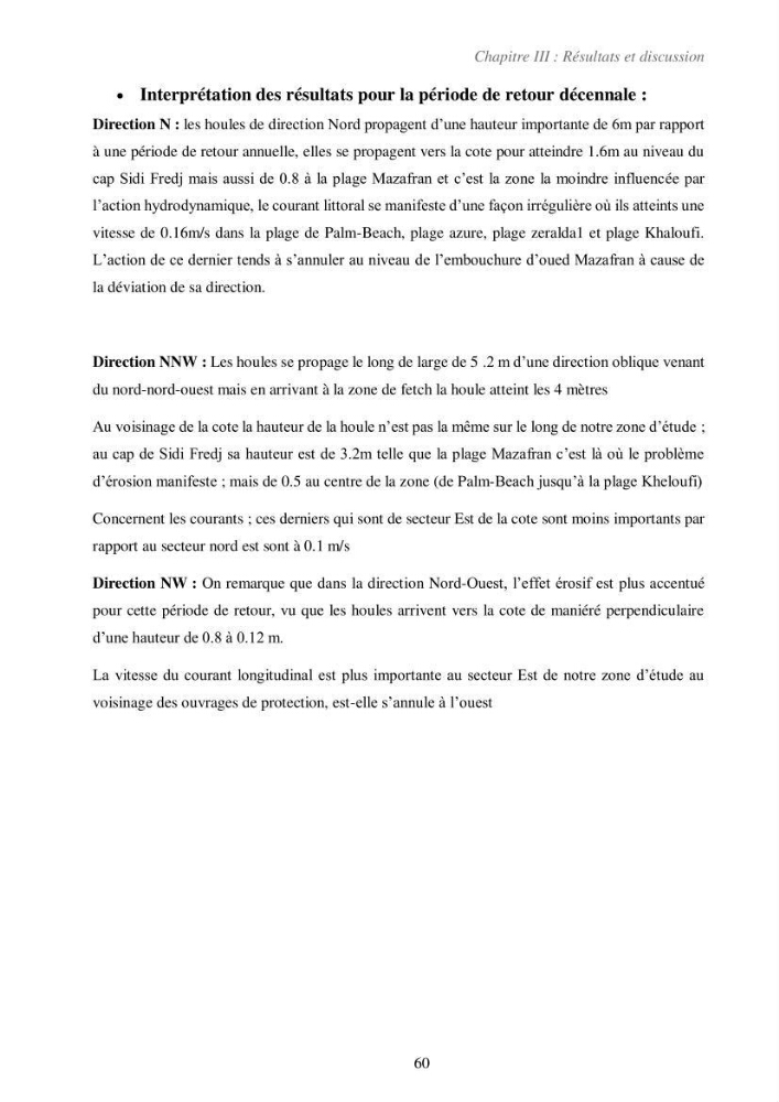 Etude de la vulnérabilité de la région de Bou-Ismail: recours à la modélisation pour l\'étude de la submersion marine