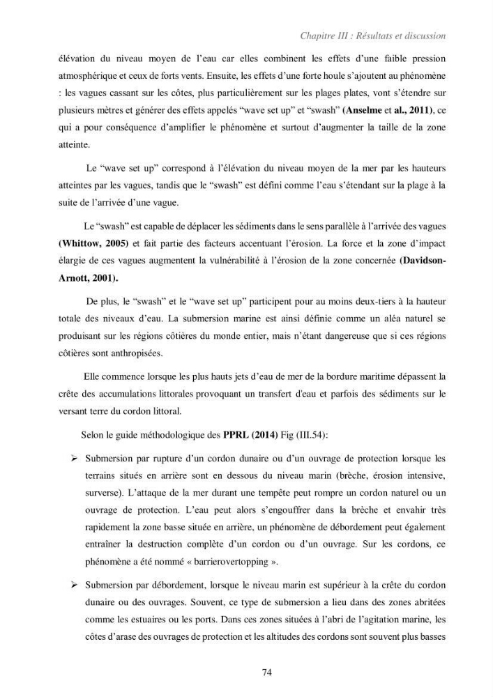 Etude de la vulnérabilité de la région de Bou-Ismail: recours à la modélisation pour l\'étude de la submersion marine