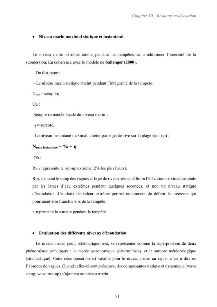 Etude de la vulnérabilité de la région de Bou-Ismail: recours à la modélisation pour l\'étude de la submersion marine