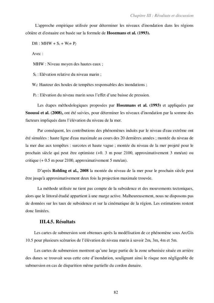 Etude de la vulnérabilité de la région de Bou-Ismail: recours à la modélisation pour l\'étude de la submersion marine