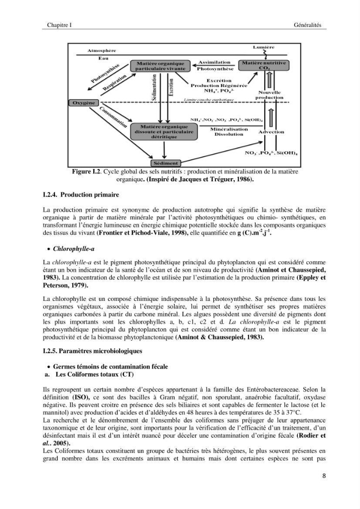 Diagnostic et paramètre environnementaux du littoral ouest de Sidi Fredj