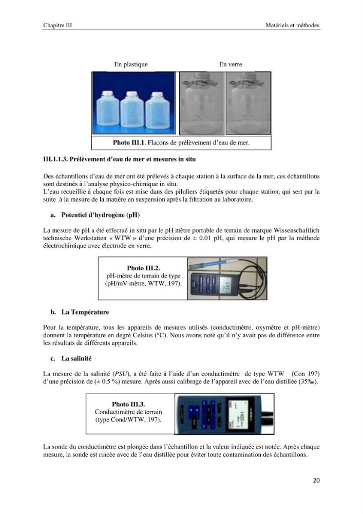 Diagnostic et paramètre environnementaux du littoral ouest de Sidi Fredj