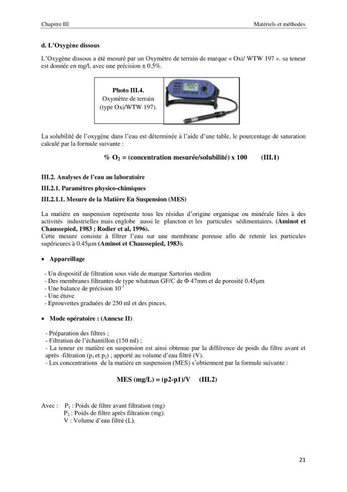 Diagnostic et paramètre environnementaux du littoral ouest de Sidi Fredj