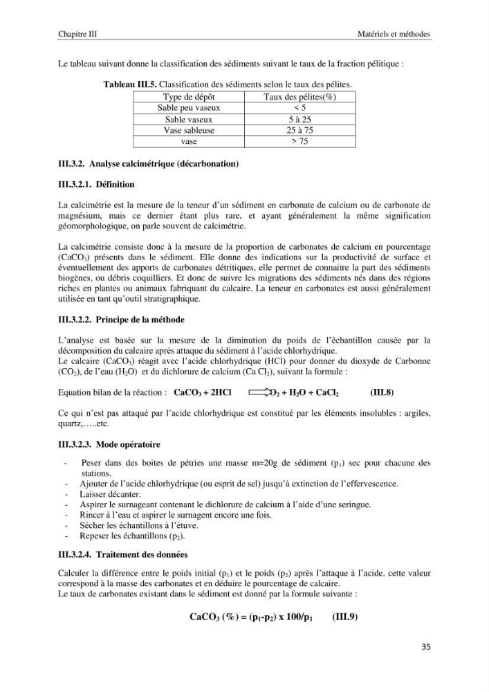 Diagnostic et paramètre environnementaux du littoral ouest de Sidi Fredj