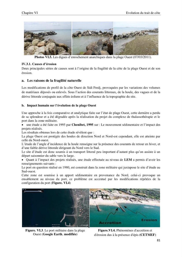 Diagnostic et paramètre environnementaux du littoral ouest de Sidi Fredj