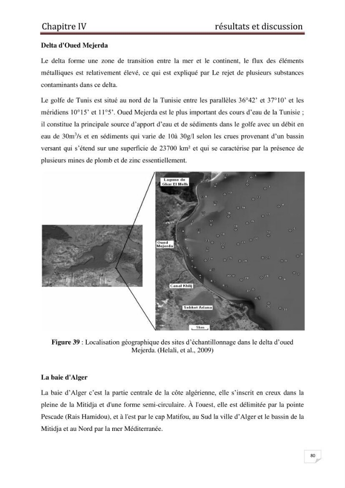 Etude des métaux traces dans les sédiments à l’embouchure métaux traces dans les sédiments à l’embouchure: