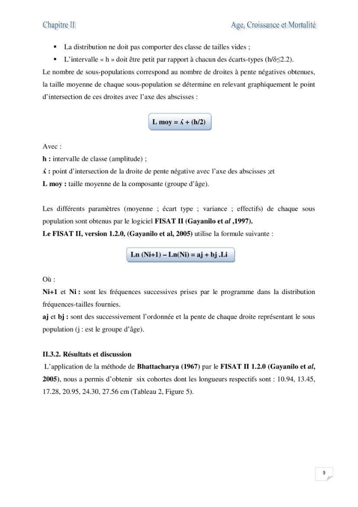 Impact de la variation du taux de mortalité totale (Z) sur l\'estimation de la biomasse exploitable de la bogue Boops boops (Linné, 1758) de la région centre de la côte algérienne