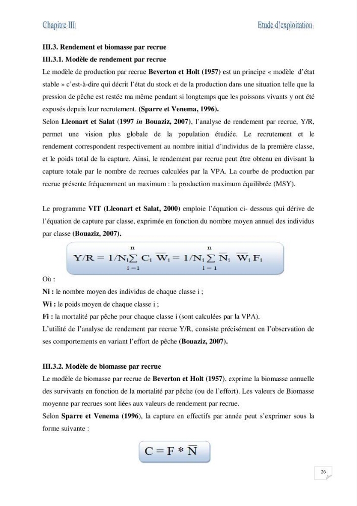 Impact de la variation du taux de mortalité totale (Z) sur l\'estimation de la biomasse exploitable de la bogue Boops boops (Linné, 1758) de la région centre de la côte algérienne