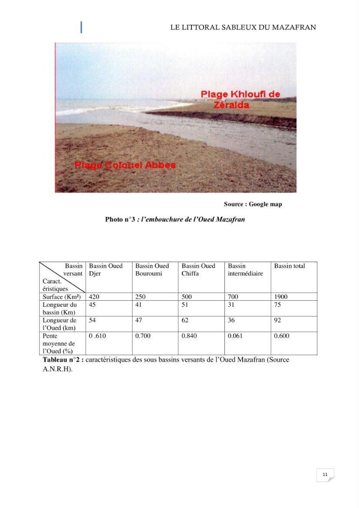 L\'ensemble dune-plage dans l\'Ouest du Mazafran : approche de sa gestion intégrée par la qualité du site
