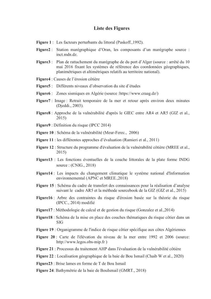 Indice de vulnérabilité et de risque côtier pour l\'évaluation du risque d\'érosin et de submerstion dans le littoral centre Algérien (cas de la baie de Bouismal )