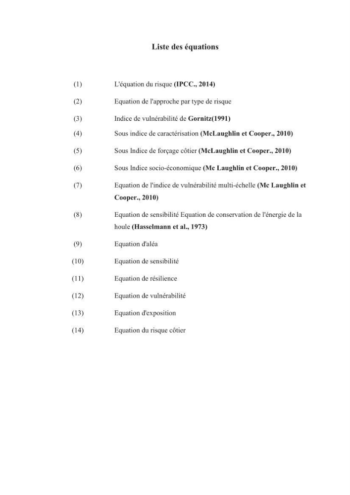 Indice de vulnérabilité et de risque côtier pour l\'évaluation du risque d\'érosin et de submerstion dans le littoral centre Algérien (cas de la baie de Bouismal )