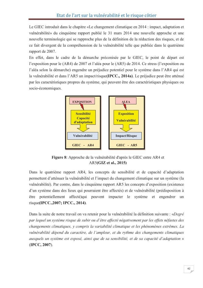 Indice de vulnérabilité et de risque côtier pour l\'évaluation du risque d\'érosin et de submerstion dans le littoral centre Algérien (cas de la baie de Bouismal )