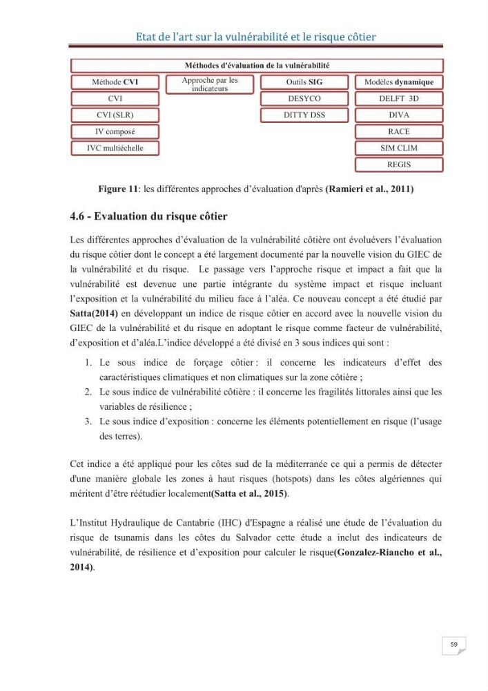 Indice de vulnérabilité et de risque côtier pour l\'évaluation du risque d\'érosin et de submerstion dans le littoral centre Algérien (cas de la baie de Bouismal )