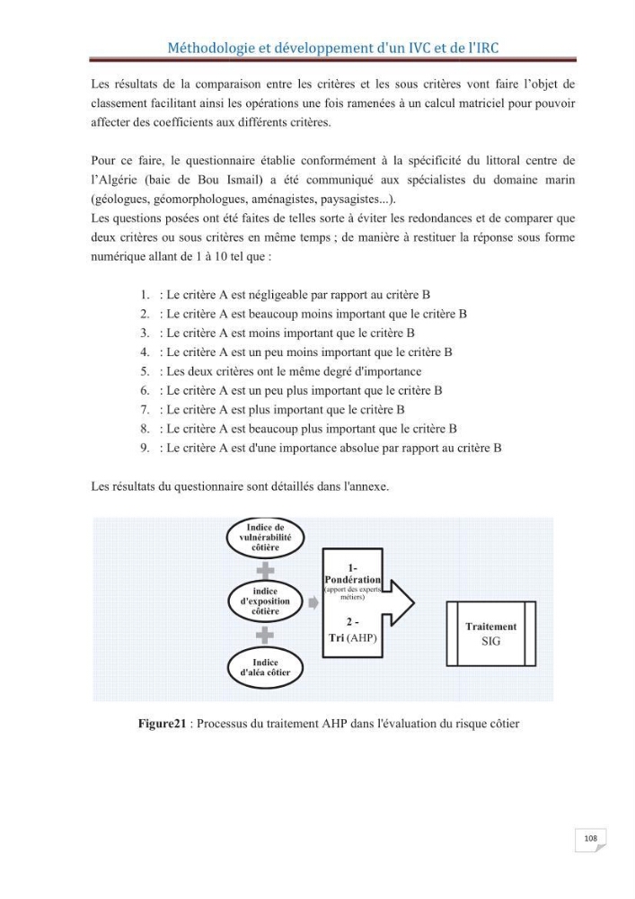 Indice de vulnérabilité et de risque côtier pour l\'évaluation du risque d\'érosin et de submerstion dans le littoral centre Algérien (cas de la baie de Bouismal )