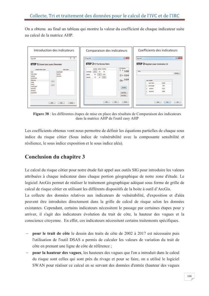 Indice de vulnérabilité et de risque côtier pour l\'évaluation du risque d\'érosin et de submerstion dans le littoral centre Algérien (cas de la baie de Bouismal )
