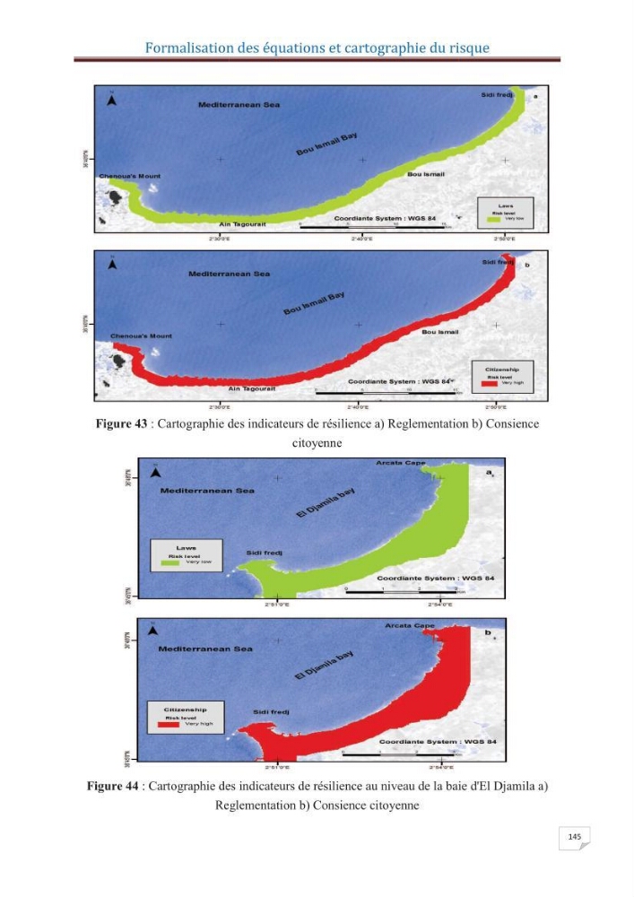 Indice de vulnérabilité et de risque côtier pour l\'évaluation du risque d\'érosin et de submerstion dans le littoral centre Algérien (cas de la baie de Bouismal )