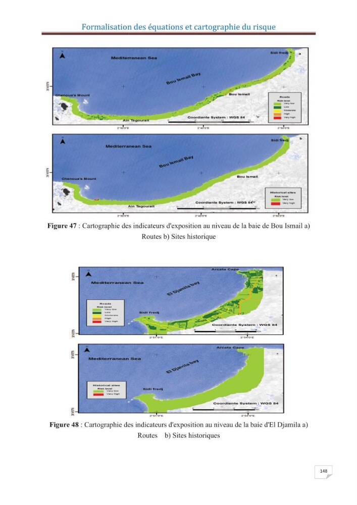 Indice de vulnérabilité et de risque côtier pour l\'évaluation du risque d\'érosin et de submerstion dans le littoral centre Algérien (cas de la baie de Bouismal )