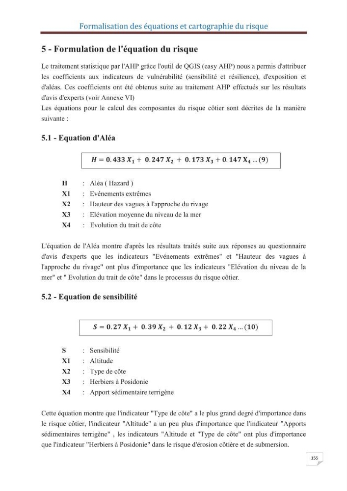 Indice de vulnérabilité et de risque côtier pour l\'évaluation du risque d\'érosin et de submerstion dans le littoral centre Algérien (cas de la baie de Bouismal )