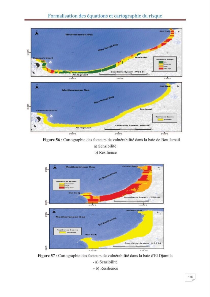 Indice de vulnérabilité et de risque côtier pour l\'évaluation du risque d\'érosin et de submerstion dans le littoral centre Algérien (cas de la baie de Bouismal )