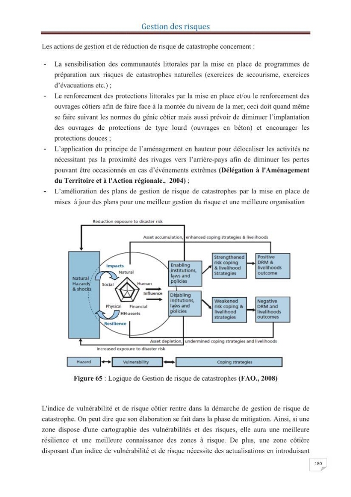 Indice de vulnérabilité et de risque côtier pour l\'évaluation du risque d\'érosin et de submerstion dans le littoral centre Algérien (cas de la baie de Bouismal )