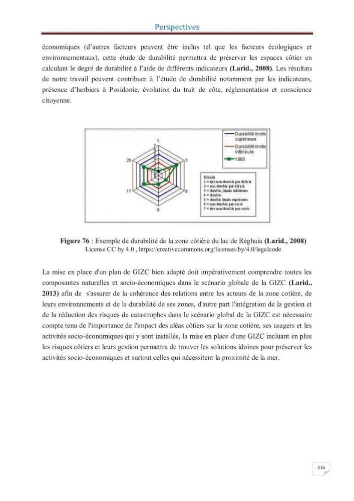 Indice de vulnérabilité et de risque côtier pour l\'évaluation du risque d\'érosin et de submerstion dans le littoral centre Algérien (cas de la baie de Bouismal )