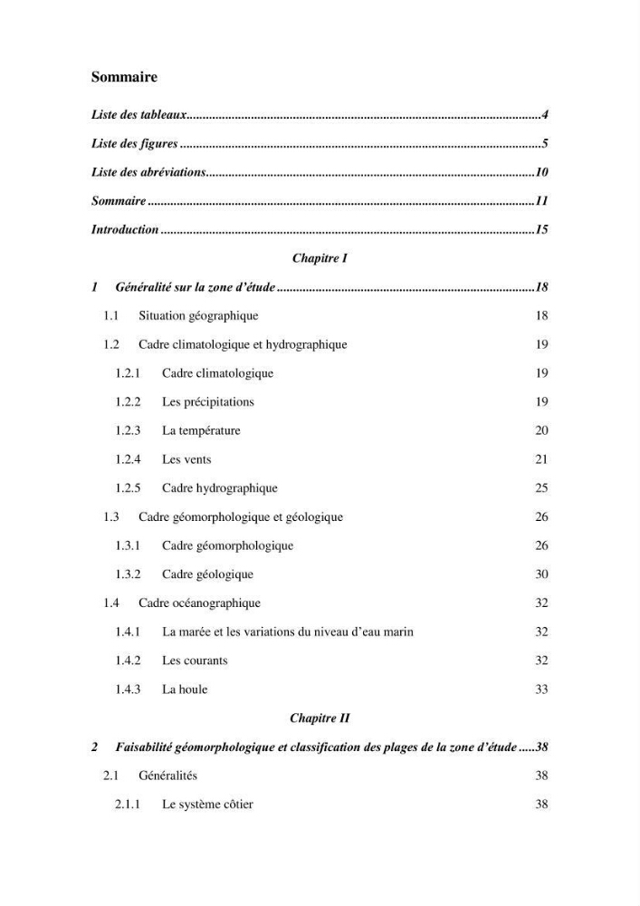 Etude de faisabilité de rechargement artificiel des plages de la côte Ouest-Algéroise