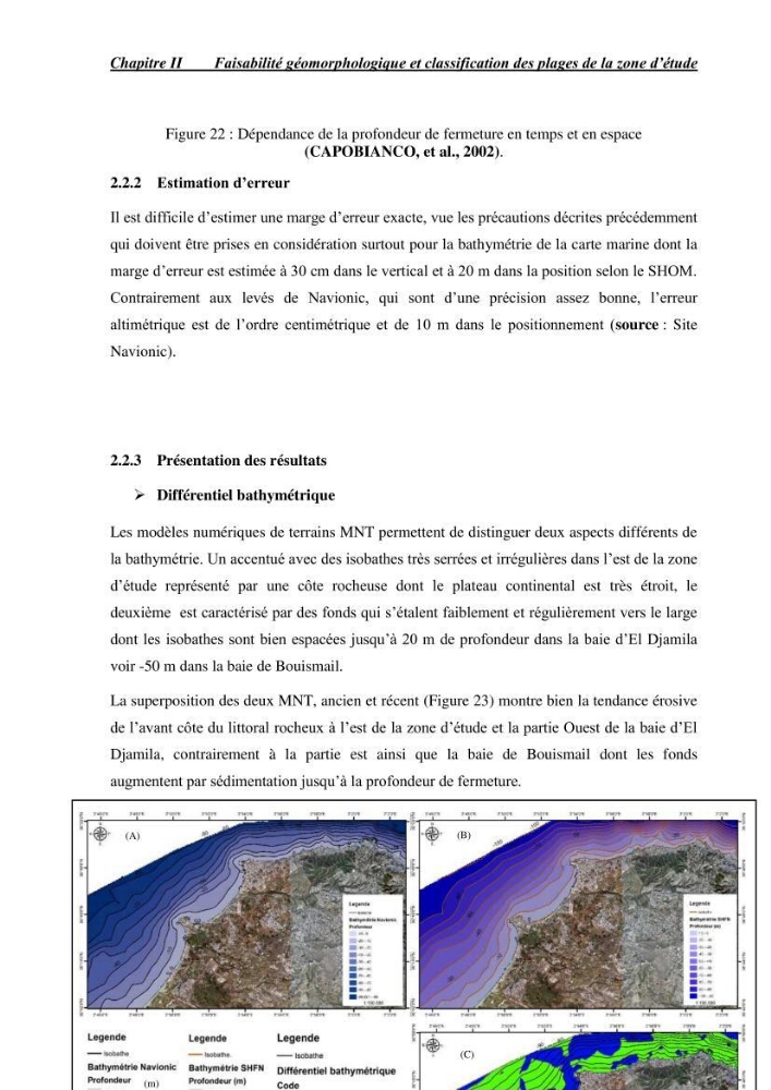 Etude de faisabilité de rechargement artificiel des plages de la côte Ouest-Algéroise