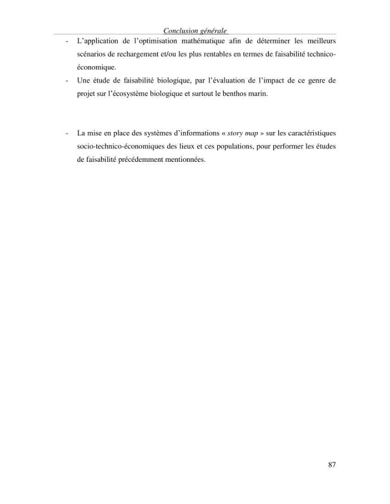 Etude de faisabilité de rechargement artificiel des plages de la côte Ouest-Algéroise