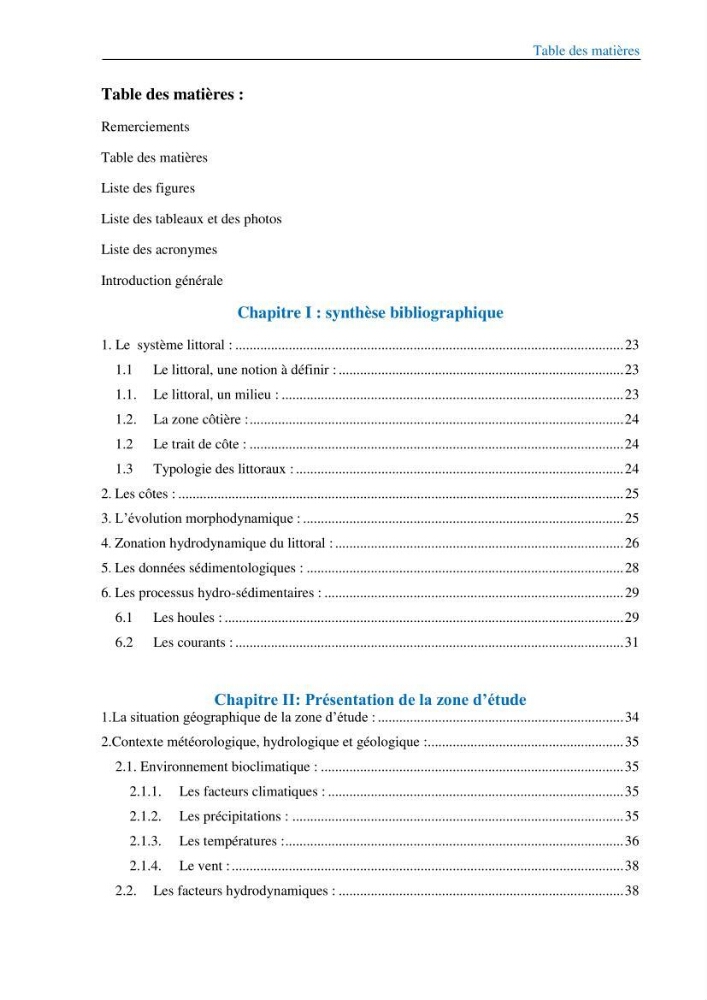 Géomorphodynamique de la zone côtière de la baie de Béjaïa