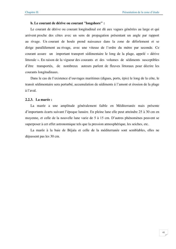 Géomorphodynamique de la zone côtière de la baie de Béjaïa