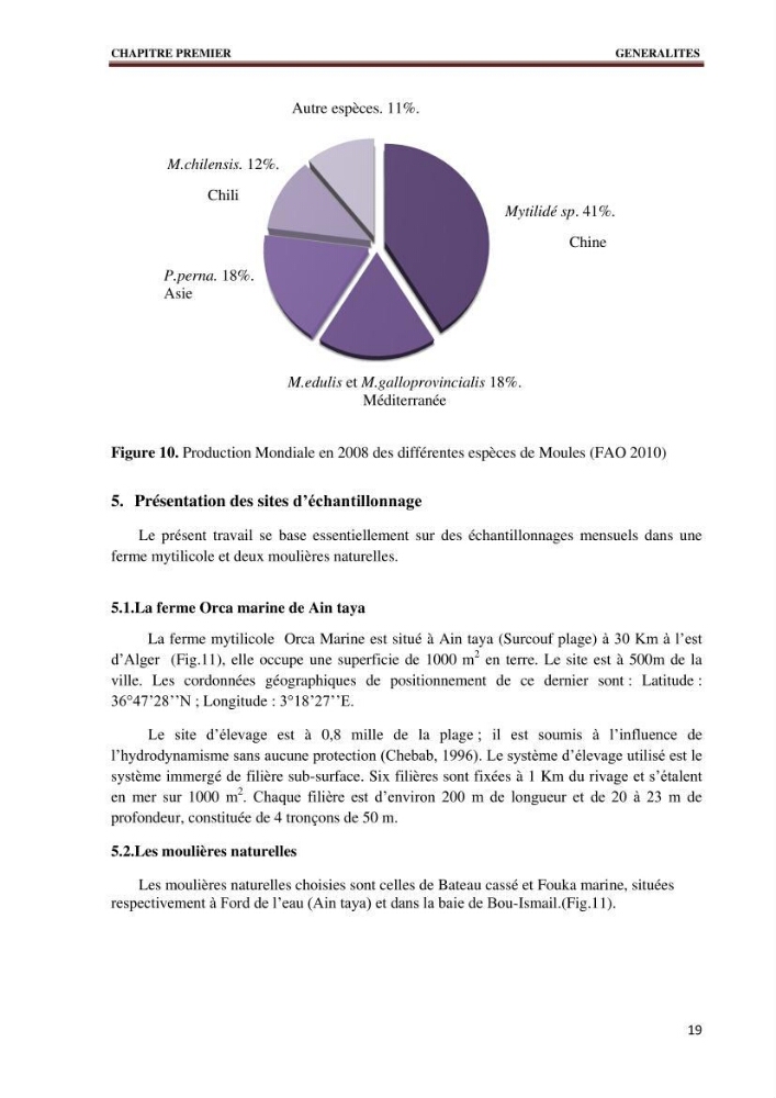 Quelques indices biologiques de Mytilus galloprovincialis (Lamarck, 1819), mollusque bivalve à potentialité mytilicole