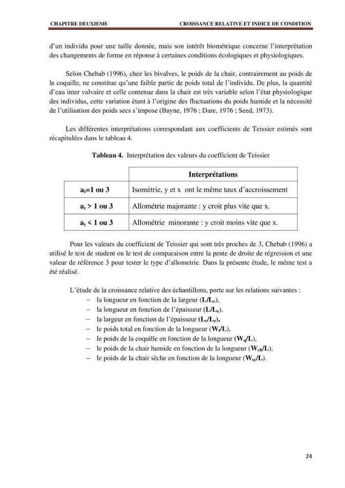 Quelques indices biologiques de Mytilus galloprovincialis (Lamarck, 1819), mollusque bivalve à potentialité mytilicole