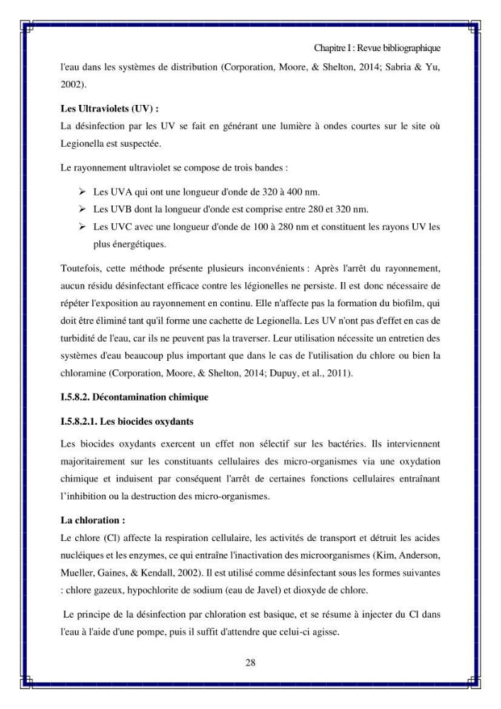 Valorisation biotechnologique des coproduits de crustacés: étude de l\'efficacité du traitement avec du chitosane de l\'irradiation UV dans l\'élimination de Légionella pneumophila