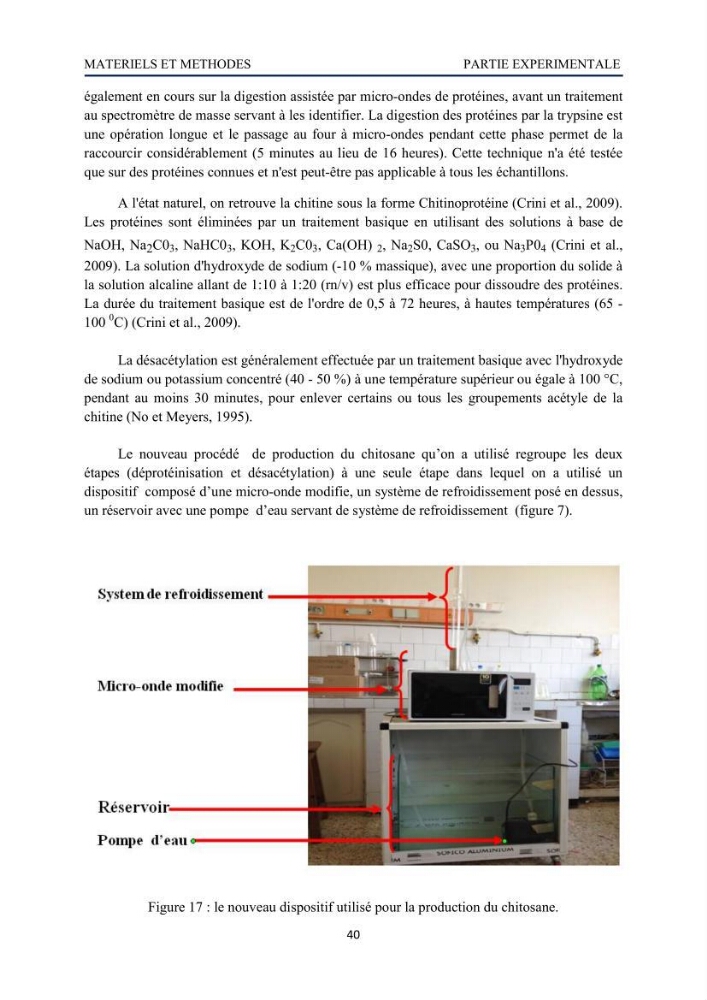 Mise au point d\'un protocole d\'extraction assistée aux micro-ondes du chitosane à partir de carapaces de crevettes