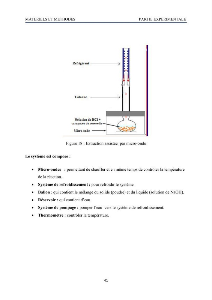 Mise au point d\'un protocole d\'extraction assistée aux micro-ondes du chitosane à partir de carapaces de crevettes